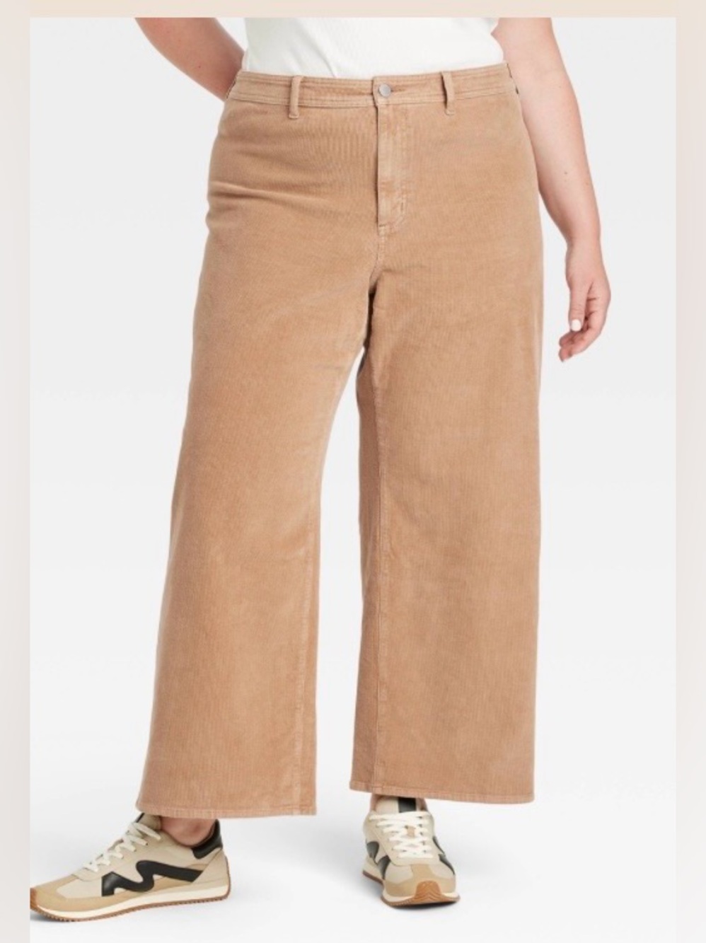 Plus High-Rise Corduroy Sailor Wide Leg Ankle Jeans - Universal Thread Brown 17